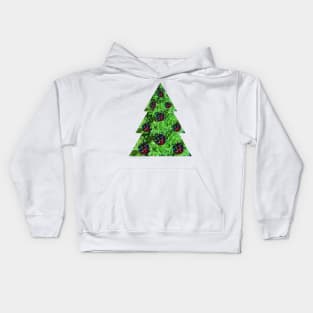 Simple Pine Tree with Lights Kids Hoodie